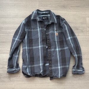 Carhartt Blue Plaid Thick Flannel XS
